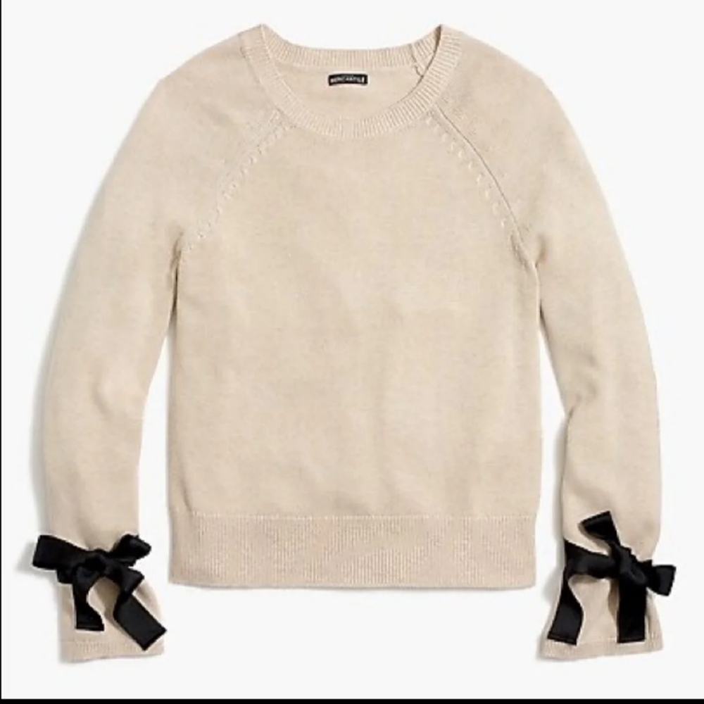 J. Crew Tie Bell Sleeve Sweater Blouse M - Picture 3 of 9
